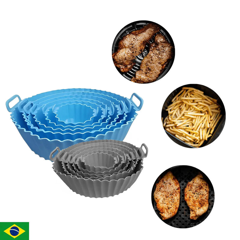 Kit 6 Formas de Silicone para Air Fryer